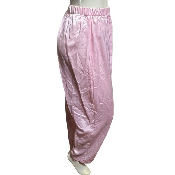 Vintage Ashley Taylor Pink Satin Pants, Medium, Polyester & Cotton Blend - Picture 2 of 14